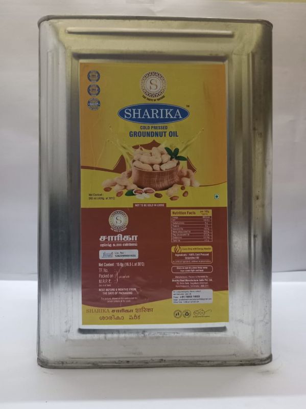 15 Ltr Sharika Groundnut Cold Pressed Oil